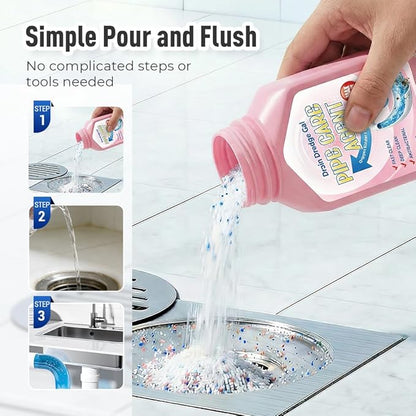Drain Clog Remover Powerful Unclogging Sink Hair Cleaner for Kitchen, Shower Pipes and Drains (White 2PCS)