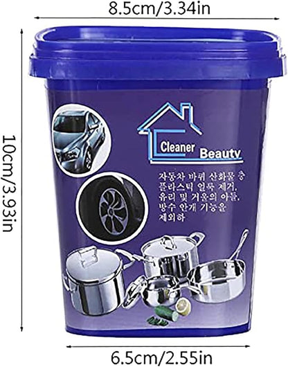 Multi-function Kitchen Pots and Pan Cleaner, Powerful Stainless Steel Cookware Cleaning Paste 500g for House Pots, Sinks,Appliances Surfaces,Kitchen Utensils