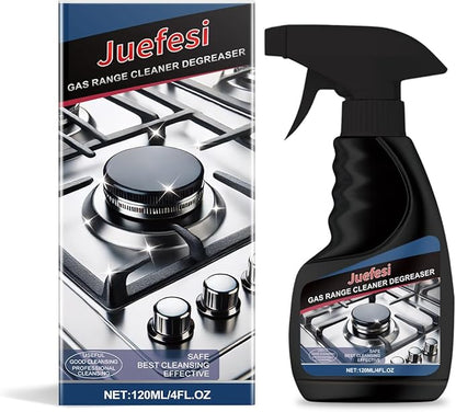 Gas Range Cleaner Degreaser,Effective Clean Up Kitchen Oil Stains,Grease & Grime Remover, Kitchen Cooktop Cleaning Spray, 4FL.OZ