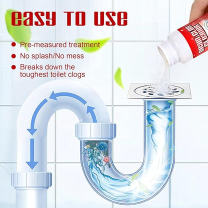 2Pack Sink Drain Cleaner Tool - Upgraded Powerful Pipe Unclogging Agent for Kitchen, Bathroom & Sewer Cleaning