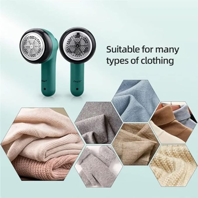 Electric Lint Remover Rechargeable - Temperamenty Electric Lint Remover Rechargeable for Clothes, Vigorshaver 2.0 - Electric Lint Remover & Fabric Shaver (Green)