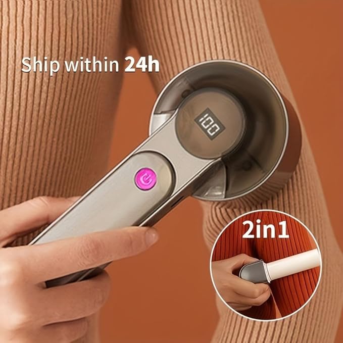 Rechargeable Fabric Shaver, Electric Lint Remover for Clothes with Detachable Head, Efficient Pellet Remover for Home Laundry Care, Safe ABS Material, Fast Charging(1 Blade white)