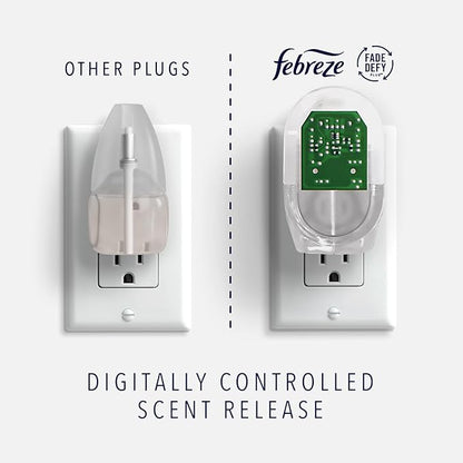 Febreze LIGHT Fade Defy PLUG Air Freshener, Bamboo, (2) .87 fl. oz. Oil Refill