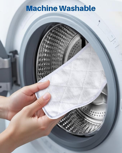 Steam Mop Replacement Pads - 6 Pack Machine Washable Microfiber Cloths, Reusable Cleaning Pads