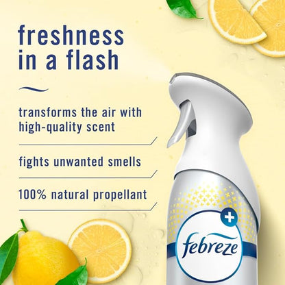 Febreze Air Freshener Spray, Odor-Fighting Room Spray, Heavy Duty Bundle, Heavy Duty Kitchen, Heavy Duty Crisp Clean, Musty Odor Fighter Scent Mix, 8.8oz, 3 Count