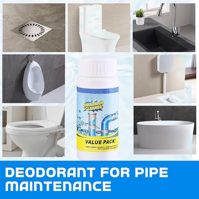 2026 New Sink Drain Cleaner, Multi-functional Sink and Drain Cleaner Powder Cleaning, Drains Foam Cleaner, Powerful Pipe Dredging Agent for Home Kitchen Toilet (5Pcs)