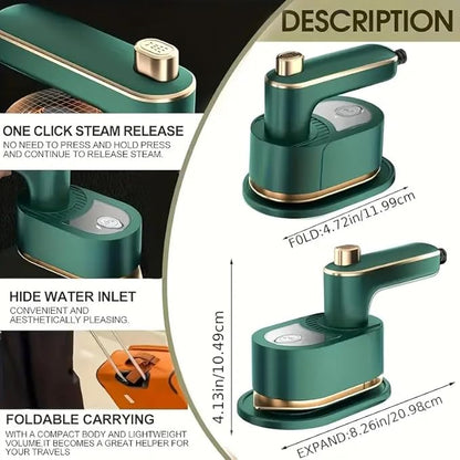Travel Iron for clothes, Clothes Steamer Handheld for Wrinkle Removal, Small Steam Clothing Irons Foldable portable mini for College Dorm Office Home Garment