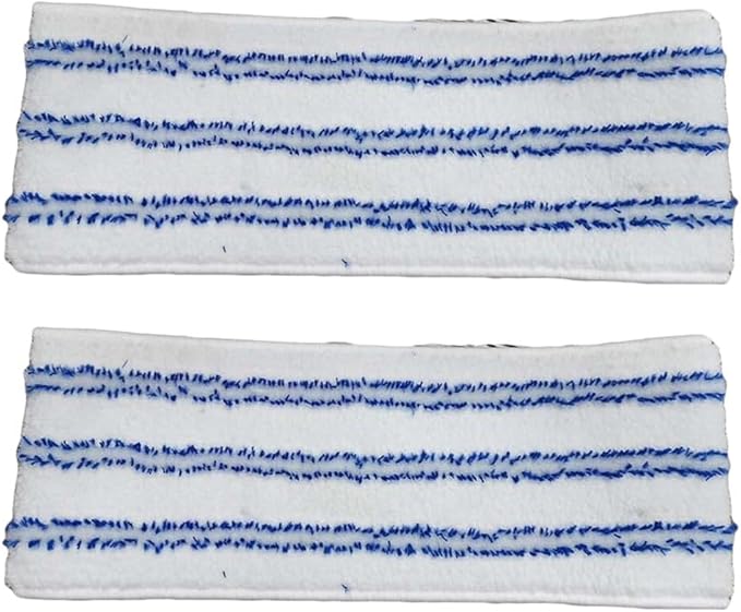 FABULETTA 2 Pack Replacement Mop Pads for Vaporflexi Brush, Microfibre Cleaning Cloths for Eco Pro 3.0 with Scrubbing Strips, Reusable Washable Floor Refills for Tough