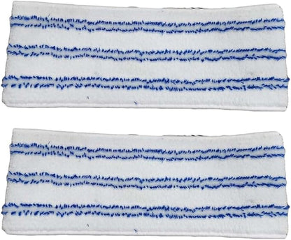 FABULETTA 2 Pack Replacement Mop Pads for Vaporflexi Brush, Microfibre Cleaning Cloths for Eco Pro 3.0 with Scrubbing Strips, Reusable Washable Floor Refills for Tough