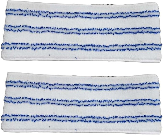 FABULETTA 2 Pack Replacement Mop Pads for Vaporflexi Brush, Microfibre Cleaning Cloths for Eco Pro 3.0 with Scrubbing Strips, Reusable Washable Floor Refills for Tough