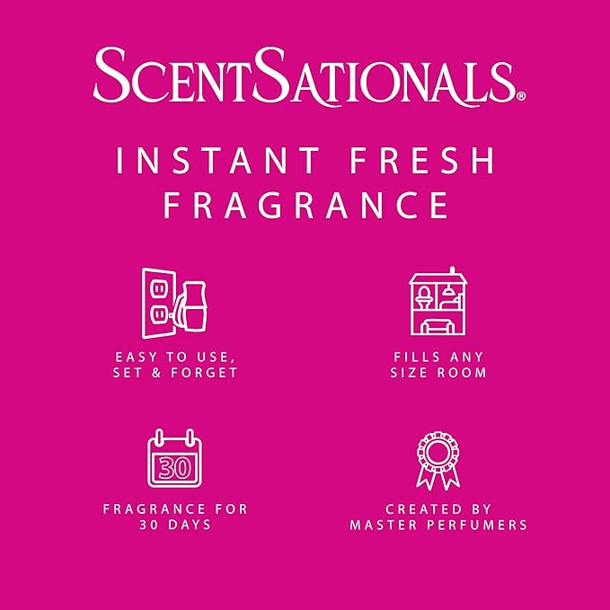 ScentSationals Girlfriend Night Fragrance Oil Plug In Air Freshener Refills 3-Pack - Works with Scentsationals Wall Plugs, Long-Lasting Home Fragrance, 0.8 fl oz Each, Packaging May Vary