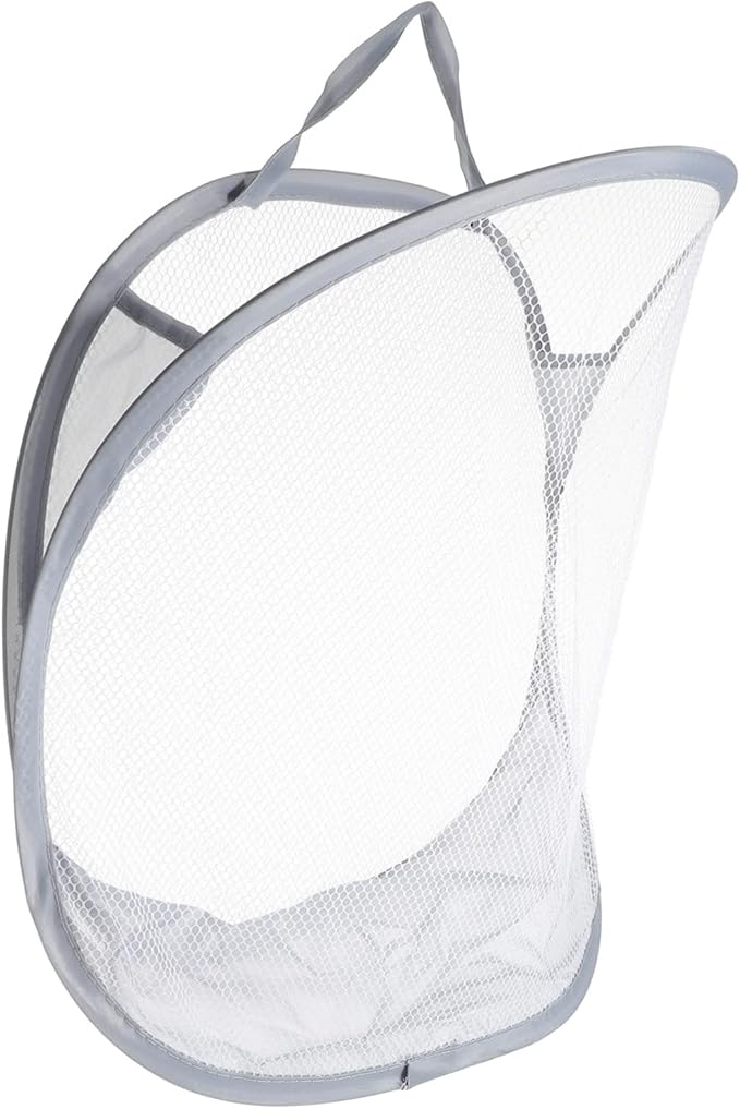 MAGICLULU 1pc Hanging Laundry Bag Foldable Gray Storage Basket for Clothes Multifunctional Wall-mounted Organizer for Bathroom Bedroom Dormitory Use