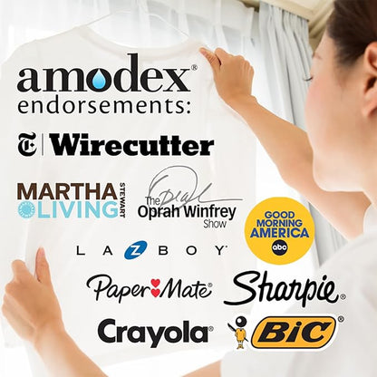Amodex Ink & Stain Remover Arsenal, Safe and Effective on Clothes, Leather and Skin, Full Set for all your Stain Removal Needs, Includes 2 Bottles, 1 Brush, 10 Wipes