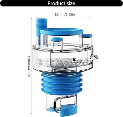 Clear ABS Sink Drain Diverters with Blocking & Clog Detection Quick Install for Kitchen/Bathroom Plumbing Systems Visible Flows Kitchen Filter Device