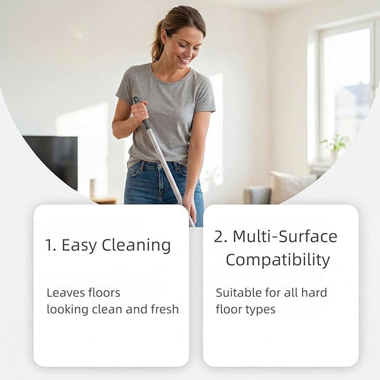 Floor Cleaner Tablets for Hard Floors, Multi-Surface Mopping Tablets, Fast Dissolving, Lemon Scent, 12 Count (2pcs)