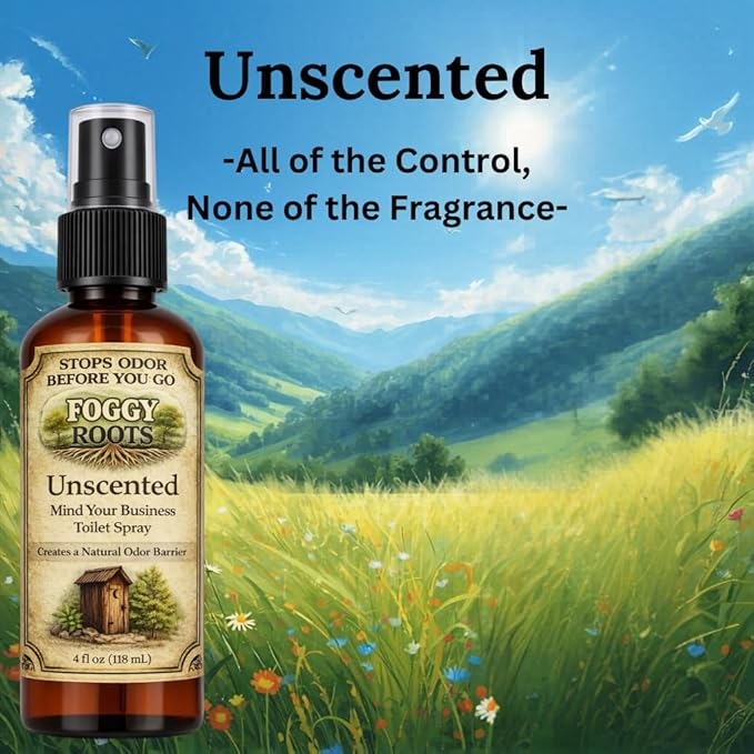 Unscented Pre-Poop Toilet Spray – Stops Odor Before It Starts, Bathroom Odor Eliminator for Toilet, 4 oz (200+ Uses) Travel, Home & Work