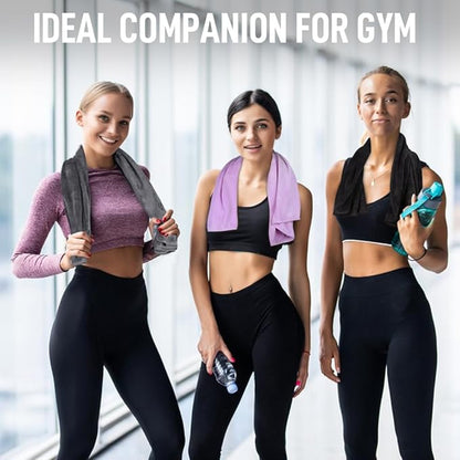 SINLAND Microfiber Gym Towels Super Absorbent Compact Travel Workout Towel Quick Dry Camping Sweat Towel for Sports Beach Swimming Backpacking Hiking and Yoga Men Women 16 Inch X 32 Inch