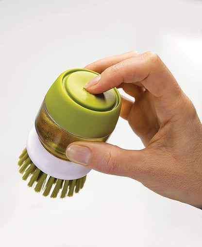 Cleaning Brush with Soap Dispenser for Kitchen, Sink, Dish Washer with Stand|Multi-Functional Cloth Brush for Washing Clothes Kitchen Dish Cleaning with Liquid Dispenser (DishBrush+ClothBrush)