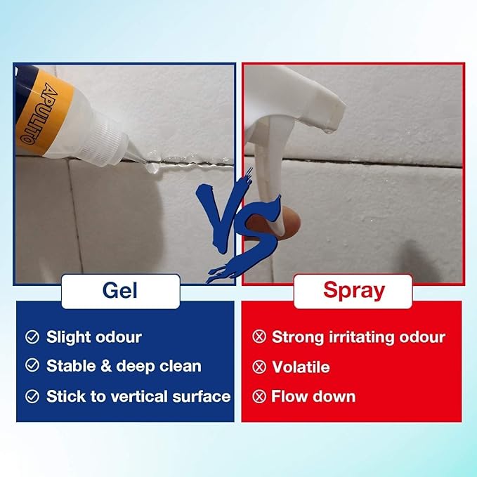 APULITO Household Cleaner Gel for Stains – Long-Lasting Bathroom, Kitchen, Sink & Tile Shower Stain Cleaner 5oz-3Pack