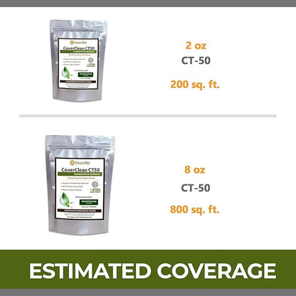CoverTec CrystalClean CT-50 Tile Grout, Hard Surface Powerful Mold, Mildew, Grease, Oil, Stain Remover | Concentrated Cleaner, High pH, Citrus Fragrance 8oz, Prof Grade