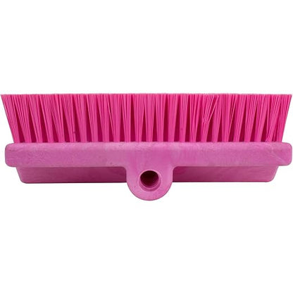 SPARTA 40423EC26 Plastic Floor Scrub Brush, Wall Brush, Equipment Brush With Nonabsorbent Bristles For Industrial Kitchens, Hospitals, Commercial Cleaning, 10 Inches, Pink, (Pack of 2)
