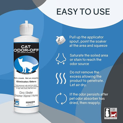 Odorcide Cat Odor-Off Concentrate Pet Smell Odor Eliminator Bundle – Cat Odor Eliminator Concentrate for Pet Urine Odor, Tomcat Spray for Cat Urine Smell, Feces on Carpet & Litter Boxes