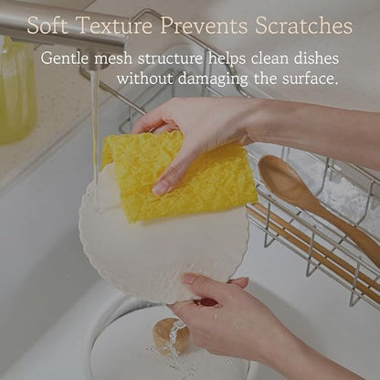 Korean Bubble Mesh Dish Scrubber, 8-Pack – Non-Scratch Kitchen Sponges, Quick-Drying Mesh Cleaning Cloths for Daily Dishwashing