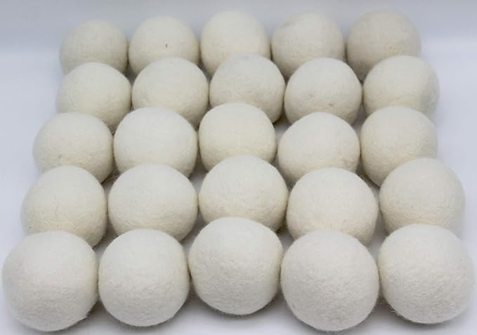 Wooland Wholesale Bulk Laundry XL Premium Wool Dryer Balls - 100% New Zealand Organic Wool Natural Fabric Softener for Sensitive Skin, Babies (100 Count)