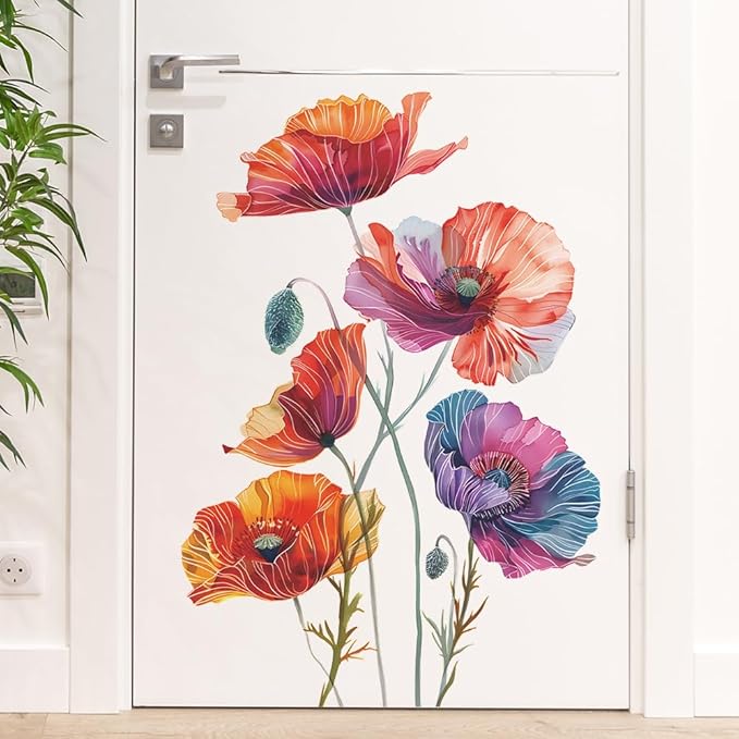 3D Wall Stickers DIY Flower Wall Decal Removable Waterproof Wall Art Decor for Bedroom Living Room Offices Home Decoration