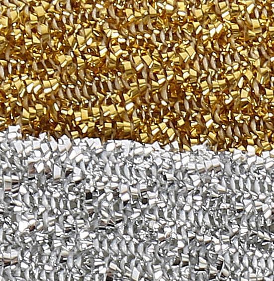 Kitchen Sponge Scrubber, Heavy Duty, Hand Friendly Scouring Sponge for Sink, Pot, Dish Washing Scrubber Non-Scratch, Kosher Sponge, by Superio (Silver-Gold)