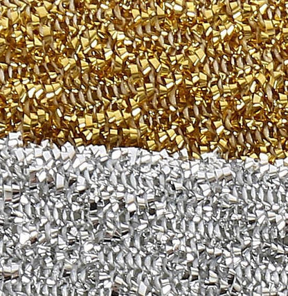Kitchen Sponge Scrubber, Heavy Duty, Hand Friendly Scouring Sponge for Sink, Pot, Dish Washing Scrubber Non-Scratch, Kosher Sponge, by Superio (Silver-Gold)