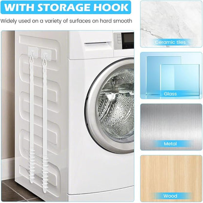 2PCS Washing Machine Cleaning Brush,Rolling Washing Machine Cleaning Brush,Washing Machine Cleaner Front Loader,Washing Machine Cleaning Tools with Storage Hook(23.23x5.51x1.38inch)