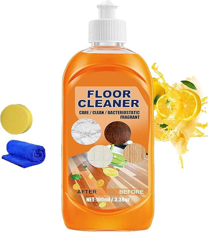 Floor Cleaner, 3.38 Oz/100ml Glossy Clean Floor Cleaners, Multipurpose Floor Cleaner Liquid, Powerful Household High-Performance Cleaner for Wood, Tile (1)