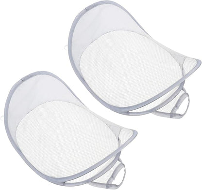 2pcs Folding Wall-Mounted Laundry Baskets Portable Storage Hanging Basket Collapsible Clothes Organizer for Home Space-Saving Sundries Storage
