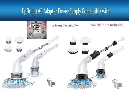 UpBright 2-Prong 9V AC/DC Adapter Compatible with LABIGO LA1 Pro LA1Pro Model KS-2619 KS2619 7.4V 2500mAh Li-ion Battery Electric Spin Scrubber Cordless Cleaning FD DK10-090-0650 Power Supply Charger