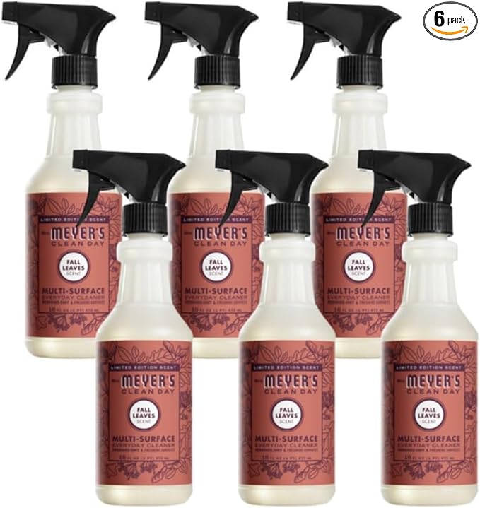 Mrs. MEYER'S CLEAN DAY Multi-Surface Everyday Cleaner, Fall Leaves, 16 Fl Oz (Pack of 6)