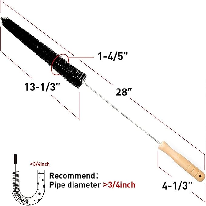 Crevice Cleaning Brush Set,Dryer Vent Trap Cleaner Kit,Flexible lint Remover, Long Coil Brush for Refrigerator Bathroom Kitchens Window Track (1pc)