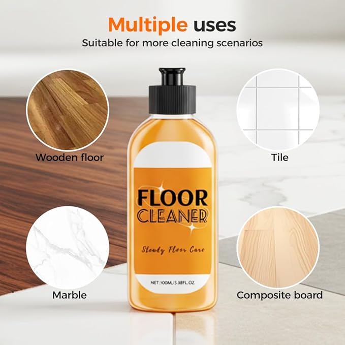 Powerful Stain Removing Floor Cleaner, 2026 New Hardwood Floor Cleaner Acid Free Formula Enzyme, Multi-Surface Solution for Mopping Stone Tile Laminate Vinyl Floors (3 pack)