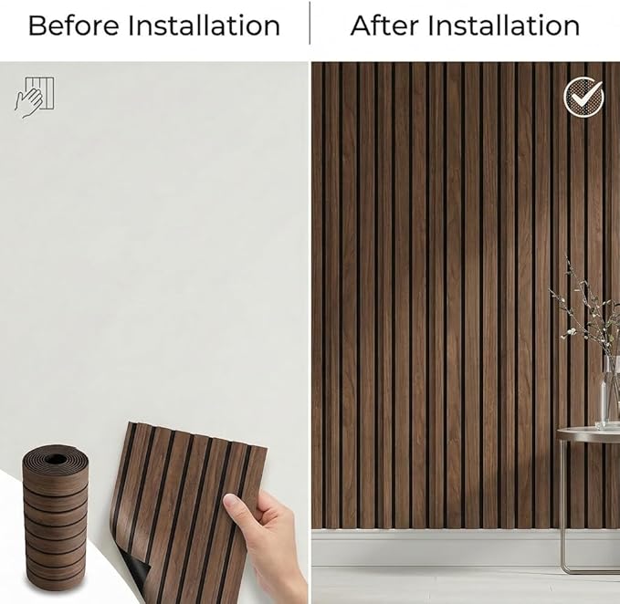 3D Wall Panels Peel and Stick – 15.74" x 118" PVC Faux Texture Wall Covering, Self Adhesive Waterproof DIY Accent Wall for Living Room, Bedroom, Sofa Background & Kitchen Backsplash, Covers 12.9 sq.ft