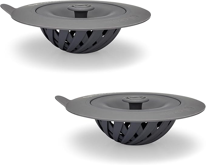 Full Circle Sinksational Sink Strainer 2 Pack - Stainless Steel Mesh, Prevents Clogs, Kitchen Sink, Eco-Friendly, Durable - Gray