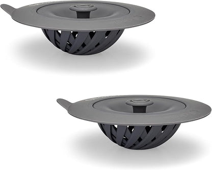 Full Circle Sinksational Sink Strainer 2 Pack - Stainless Steel Mesh, Prevents Clogs, Kitchen Sink, Eco-Friendly, Durable - Gray