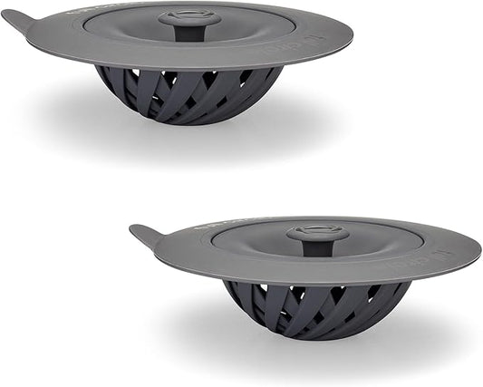 Full Circle Sinksational Sink Strainer 2 Pack - Stainless Steel Mesh, Prevents Clogs, Kitchen Sink, Eco-Friendly, Durable - Gray
