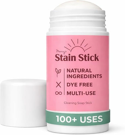 Mary's Stain Remover - Refillable Tube Stain Stick, Natural 6 Ingredient, Baby Gift, Tween Gift, Blood, Grease, Oil, Ketchup, Expo, Pen, Slime, Sports Stains, Refill Cartridge System