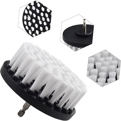 4 Inch Power Drill Brush for Carpet Leather Furniture Upholstery Cleaning Kitchen Bathroom Shower Car Tires Glass Cordless Drill Attachment
