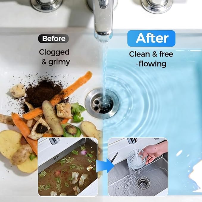 Strong Drain Cleaner for Kitchen, 2026 New Pipeline Dredging Agent, Fast Acting Drain Clog Remover for Home, Powerful Grease Dissolver for Bathroom, Unclog Toilet Clog And Kitchen Sink Pipe Unblocker