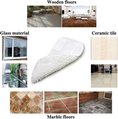 HYCLES Replacement Sienna Luna Cloth Pads Microfiber Mop Pads 4 Pcs for Steamer Head SSM-3006 Washable Cleaning Pads for Floor