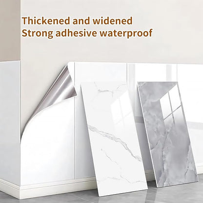 10-Sheet 23.6"x11.8" Marble Peel and Stick Wall Panels (19.4 Sq. Ft. Coverage), PVC Backsplash Tile for Living Room, Bedroom, Kitchen, Dining Room