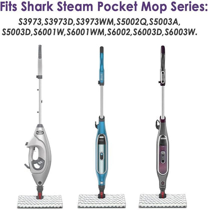 Flammi Steam Mop Pad for Shark Genius Lift-Away Pro S5003D S5002Q S5003A S6001W S6001WM S6002 S6002C S6003D S6003 S3973 S3973D S3973WM Washable Steam Mop Replacement Mop Cloth, 4 Pack