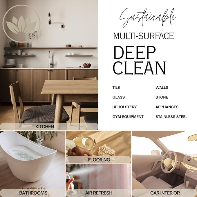 O'VEDA Starter Kit – Multi-Purpose Cleaning Bundle with 1 Concentrate & 1 Spritzer Refill Bottle (30ml each), 16oz Spray Bottle & Cleaning Cloth – All-Purpose Cleaner for Kitchen, Floors & More