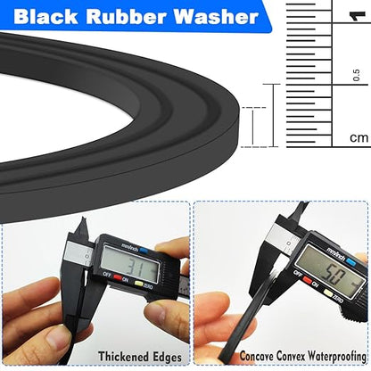 EPE & Rubber Sink Strainer Seal Kit for 3-1/2 Inch Drains | 2 O-Rings Gasket + 2 Seal Ring Washers | No Plumber's Putty Needed | US Standard Drain Compatibility ‌